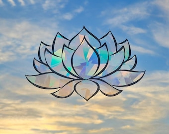 Lotus rainbow film sticker