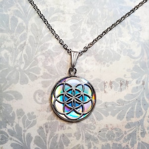 Sacred geometry and holographic background necklace