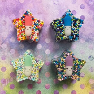 Happy pill star shape magnets