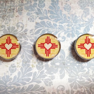New Mexico Zia heart magnets