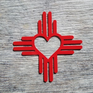Zia heart decal
