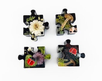 Jigsaw puzzle plant life magnets