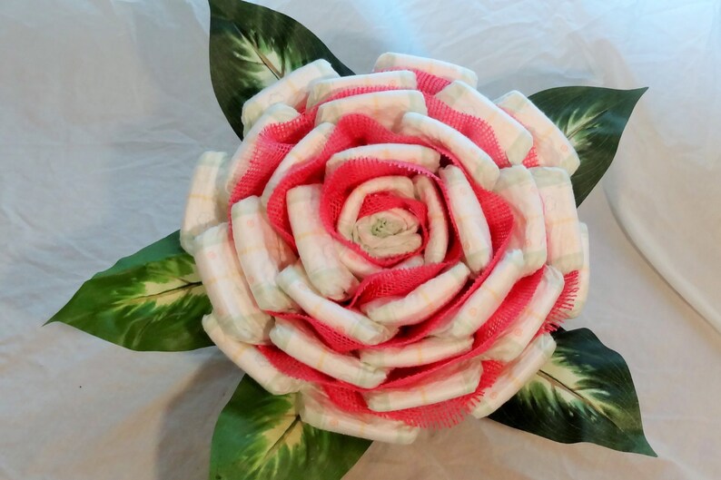 Diaper Rose Basket Centerpiece Baby Shower Gift Diaper Cake Etsy Diaper Rose Basket Centerpiece Baby Shower Gift Diaper Cake Etsy