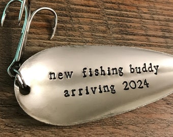 pregnancy announcement to husband, to boyfriend, new dad gift from wife, from girlfriend, new fishing buddy lure