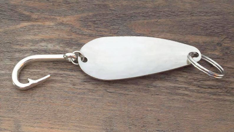 Fishing Lure or Keychain with your date, 1 year anniversary gift for him, one year anniversary, 1st, hooked since 2023 image 2