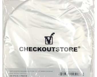 CheckOutStore Anti Static Round Bottom Semi-transparent for 12" LP Vinyl 33 RPM (Inner Sleeves)