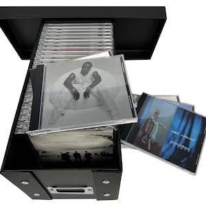 CheckOutStore Black CD Jewel Cases Storage Box (Holds 29 Cases)