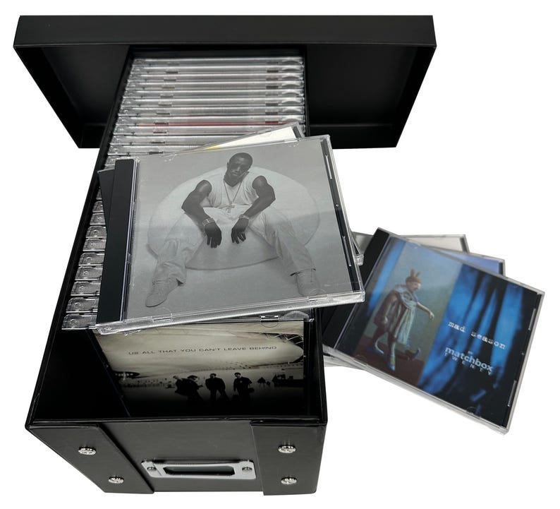 CheckOutStore Black CD Jewel Cases Storage Box (Holds 29 Cases)