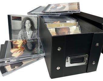 CheckOutStore Black CD Jewel Cases Storage Box (Holds 29 Cases)