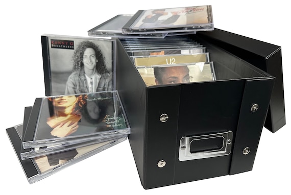 CheckOutStore Black CD Jewel Cases Storage Box (Holds 29 Cases)