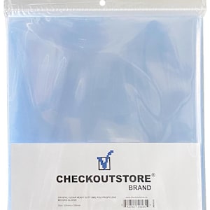 CheckOutStore Crystal Clear Plastic OPP for 12&quot; LP Vinyl 33 RPM Records 5 Mil (Outer Sleeves)