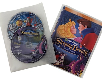 Clear 2 Disc White Non Woven CPP Sleeves & DVD Booklet