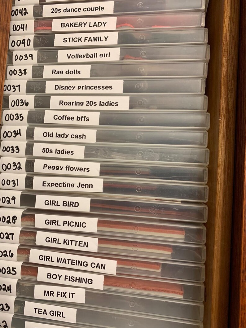 Clear Storage Cases 14mm for Rubber Stamps /w Tabs no Hub Etsy