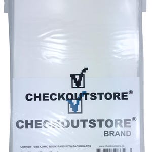 CheckOutStore Crystal Clear Current Age Thick Comic Book Bags /w Backing Boards