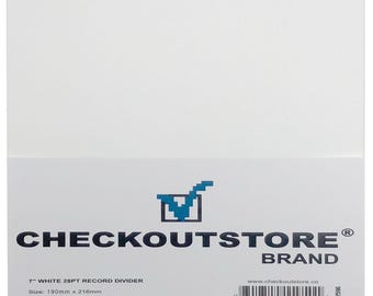 CheckOutStore White Plastic Record Dividers for 7" Vinyl 45 RPM