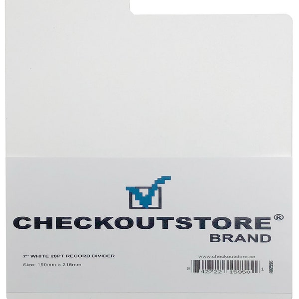 CheckOutStore White Plastic Record Dividers for 7" Vinyl 45 RPM