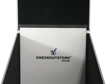 Checkoutstore Black Aluminum 12 LP Vinyl Record Storage Box holds 125  Records 