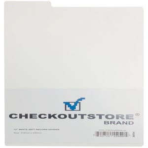 CheckOutStore White Plastic Record Dividers for 12" LP Vinyl 33 RPM