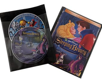 Clear 2 Disc Black Non Woven CPP Sleeves & DVD Booklet