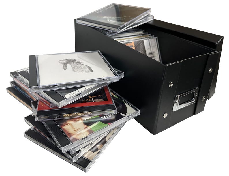 CheckOutStore Black CD Jewel Cases Storage Box (Holds 29 Cases)
