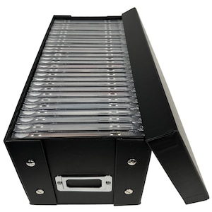 CheckOutStore Black CD Jewel Cases Storage Box (Holds 29 Cases)