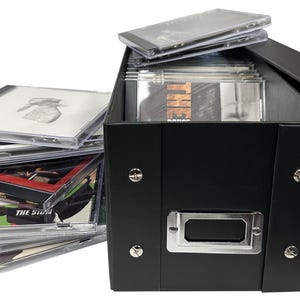 CheckOutStore Black CD Jewel Cases Storage Box (Holds 29 Cases)