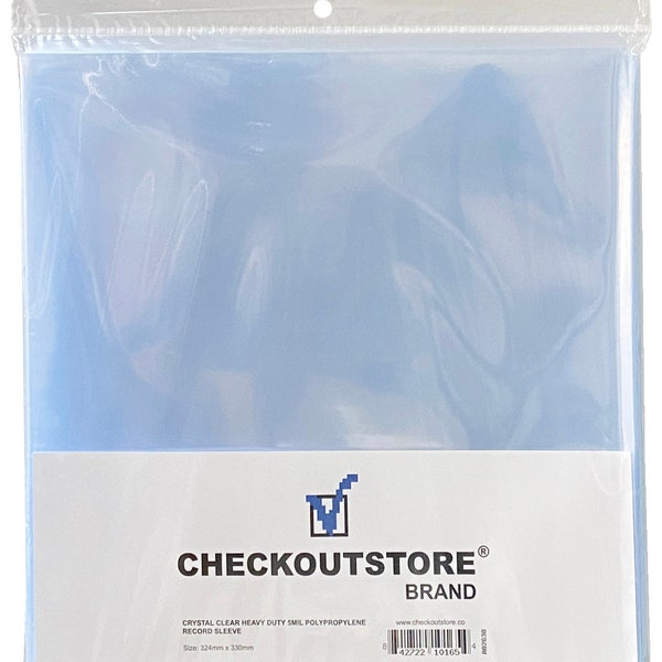 CheckOutStore Crystal Clear Plastic OPP for 12" LP Vinyl 33 RPM Records 5 Mil (Outer Sleeves)