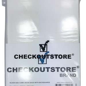 CheckOutStore Crystal Clear Silver Age Thick Comic Book Bags /w Backing Boards