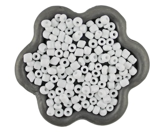 40grs Perles de rocaille blanc 3mm (58C)