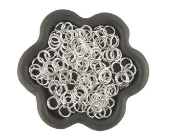 200 Ringetjes 5mm open licht zilver (39E)