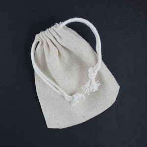 x10 Pouches, natural beige cotton jute pouches 9.5 x 11.5cm39A image 1