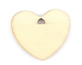 x3 Coeur en bois à décorer 70mm (52C)