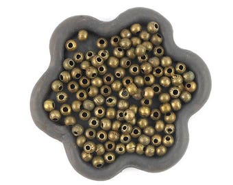 x500 3mm round bronze metal beads (108C)