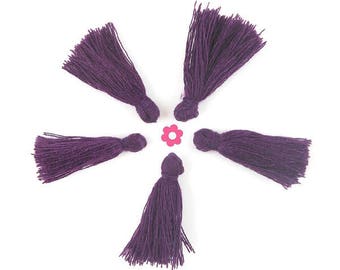 x10 Mini pompon violet  25mm  (244D)