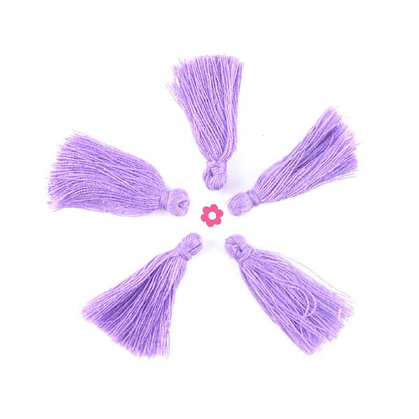 X10 Pompon fil violet clair   30mm (295D)