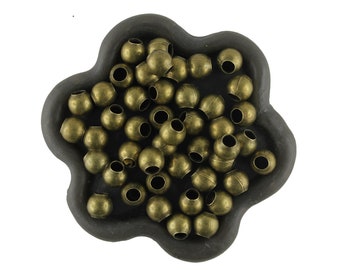 x200 Perles metal bronze  5mm ronde (170C)