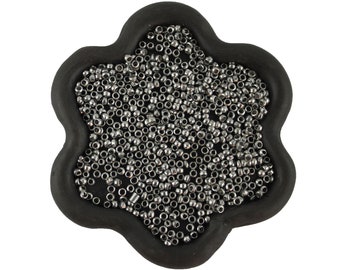 x500 Perles à écraser argentées mat 1.5mm (14C)