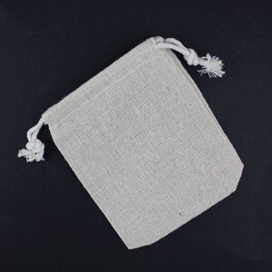 x10 Pouches, natural beige cotton jute pouches 9.5 x 11.5cm39A image 2