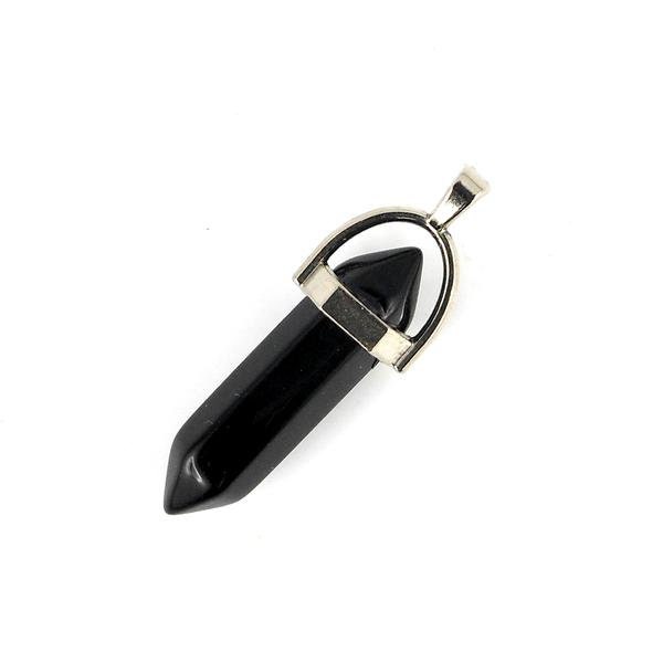 Pendentif  onyx double pointe, harmonie des énergies (316D)