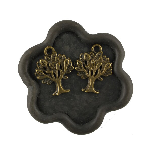 x20 Breloques pendentif arbre de vie bronze 22x17mm (350D)