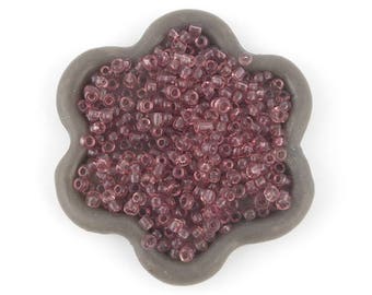 40grs Perles de rocaille  mauves 2mm (09C)