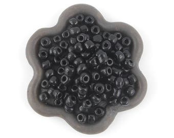 40grs Perles de rocaille noir 4mm (10C)