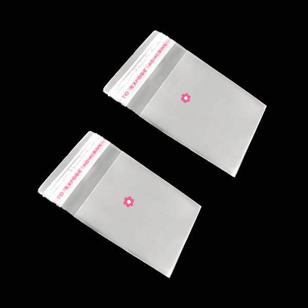 x200 Sachet pochette plastique  autocollant 7x6cm (38A)