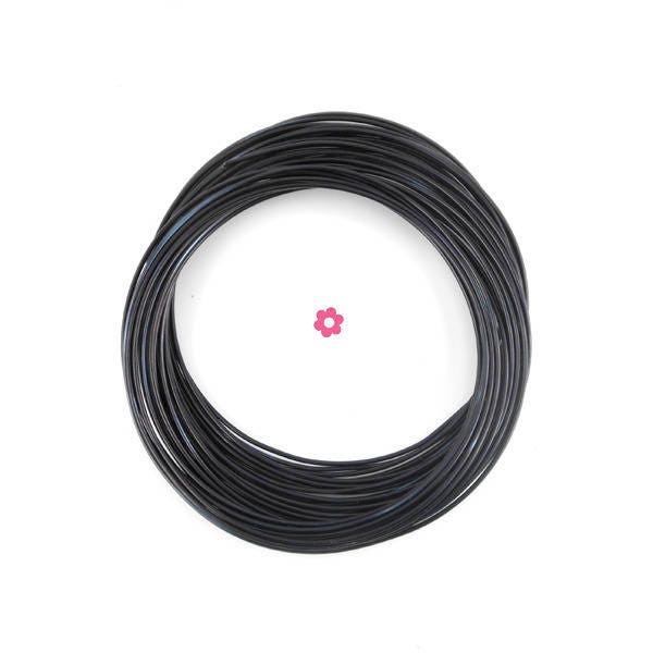 6m Fil aluminium noir 2mm  (30A)