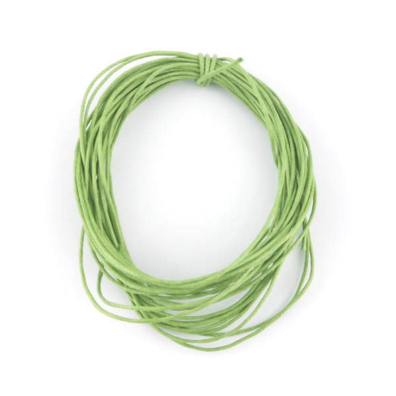 5m Cordon light green waxed cotton yarn 1mm (25A)