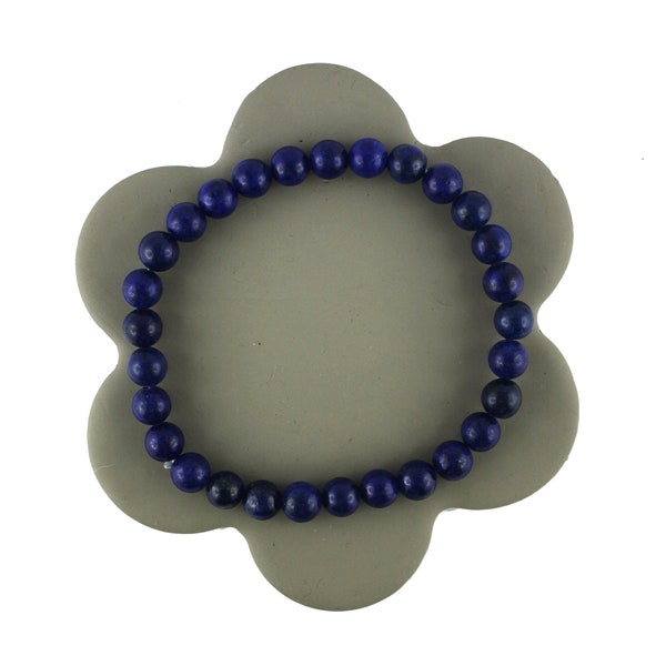 Bracelet Lapis Lazuli bleu 6mm (02P)