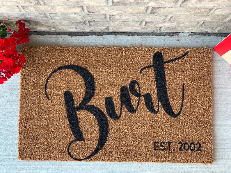Doormat Coir Doormat Last Name Doormat Large Name Etsy