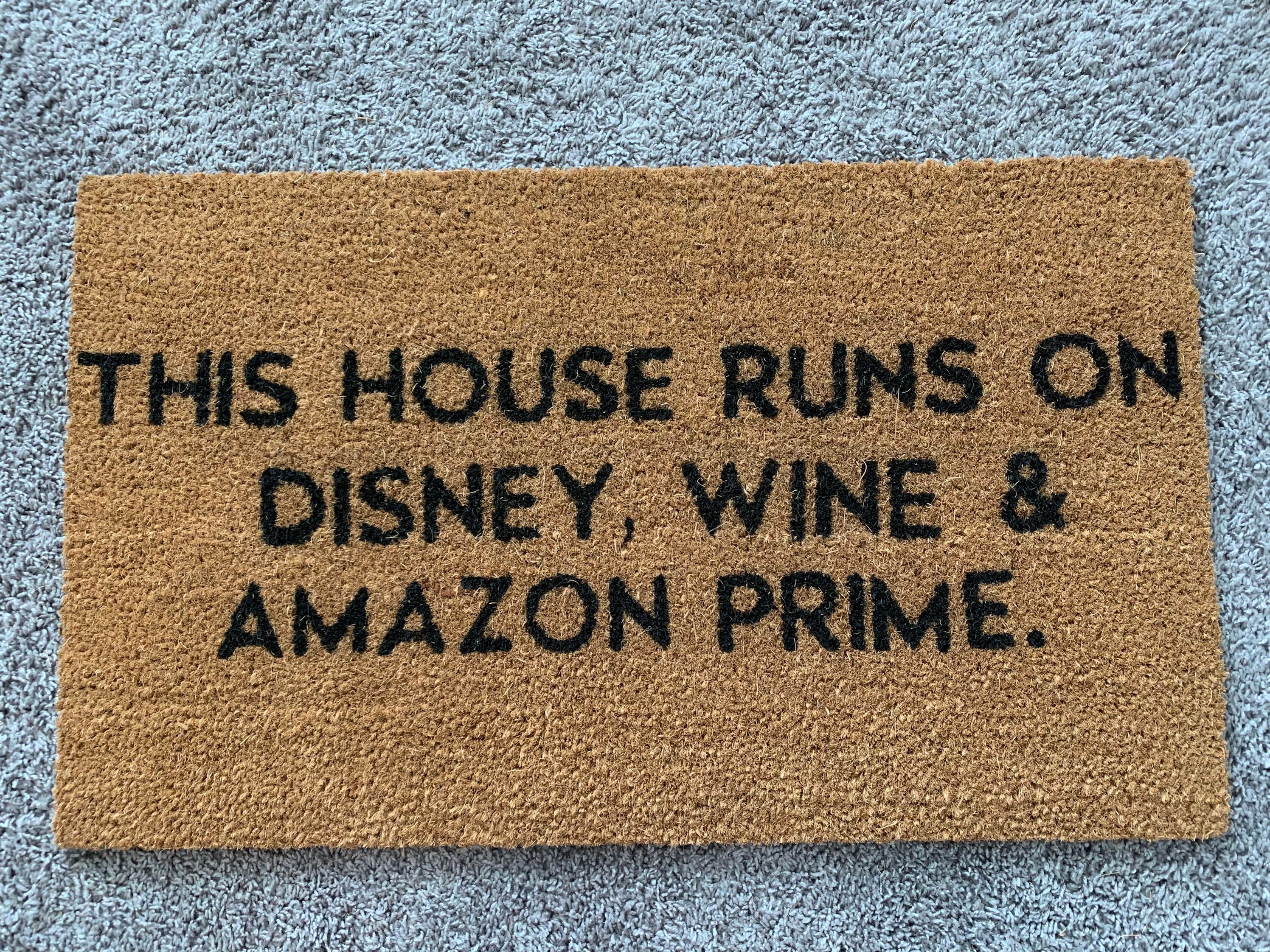 This House Runs On Disney Wine Amazon Prime Etsy