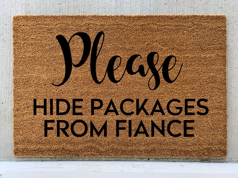 Please Hide Packages Doormat Hide Packages From Husband Etsy
