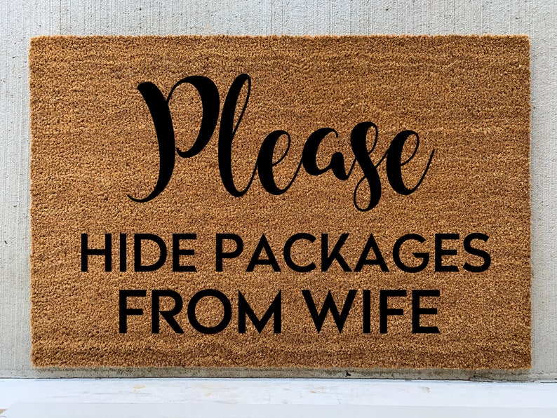 Please hide packages doormat hide packages from husband Etsy